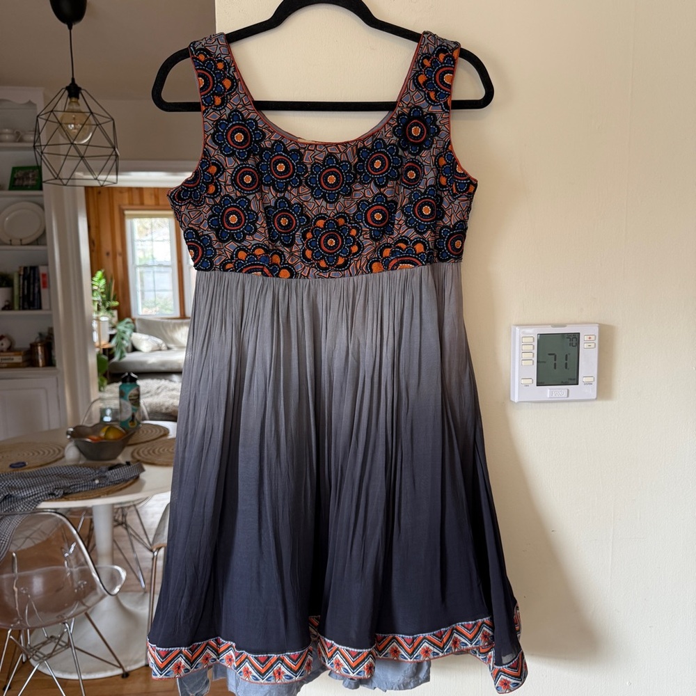 Floral Embroidered Women's Dress